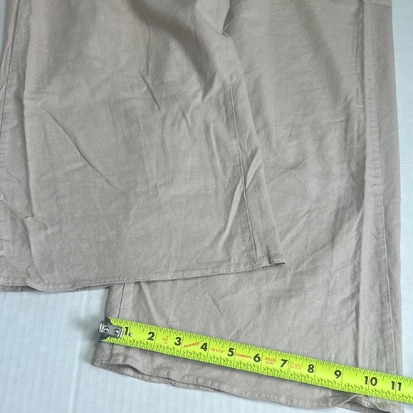 Torrid Women’s Linen Blend Wide Leg Pull On Tan Khaki Pants Plus Size - Picture 11 of 11